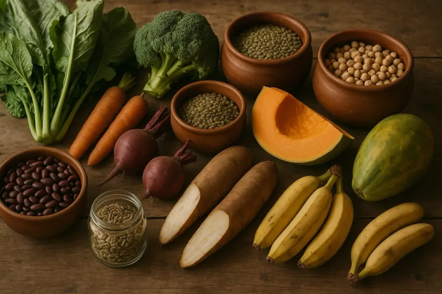 Comida de verdade: folhas, raízes, leguminosas e sementes