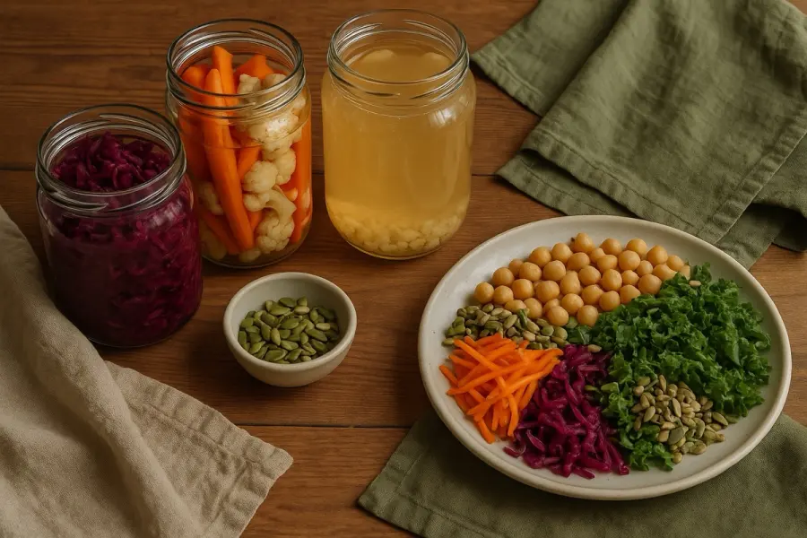 Fermentados caseiros e comida viva da segunda semana